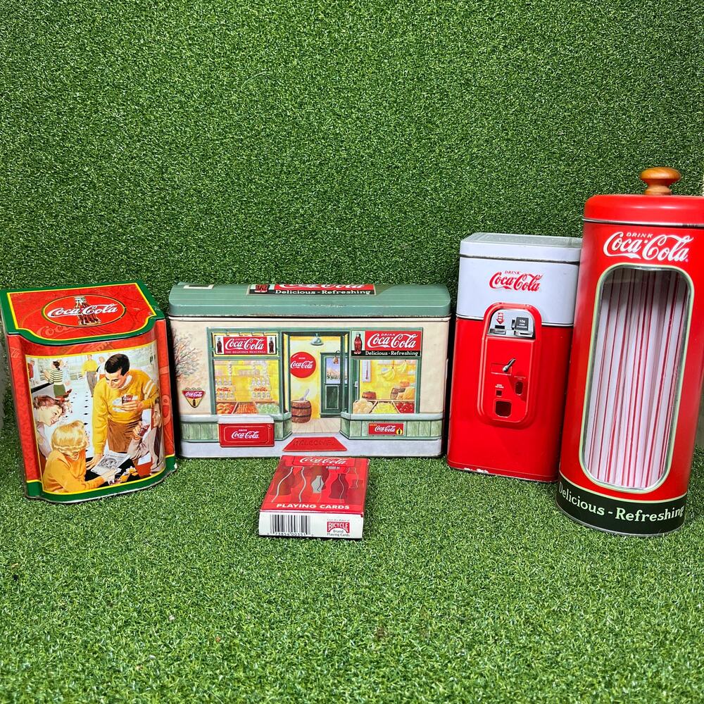 Vintage Coca-Cola General Store Vending Machine Collectible Tins Lot